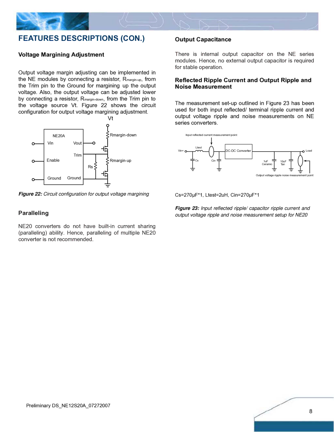 Delta Electronics 0.59V~5.1Vout, 4.5V~13.8Vin, 20A manual Voltage Margining Adjustment, Output Capacitance 