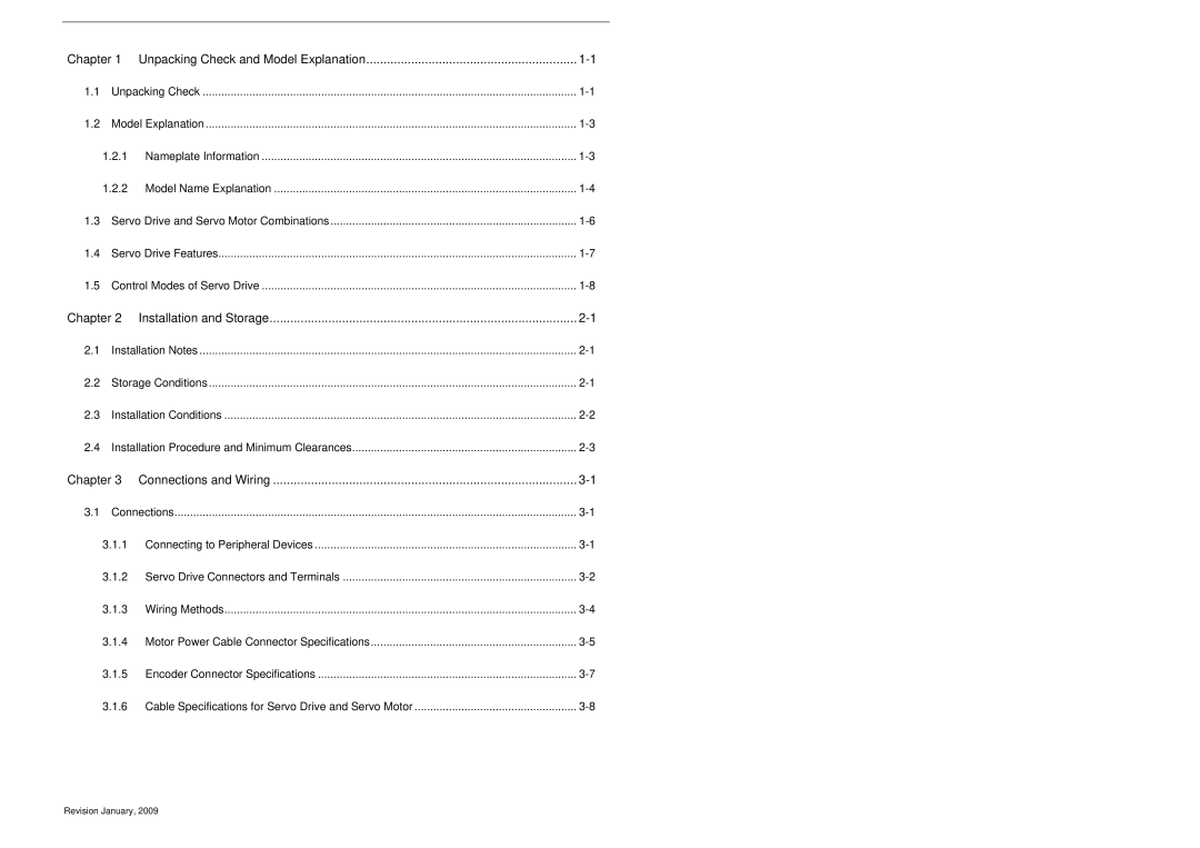 Delta Electronics ASDA-B Series manual Table of Contents 