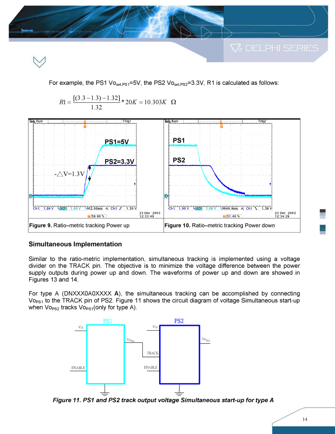 Delta Electronics DNL Series manual PS1=5V PS2=3.3V, Simultaneous Implementation 