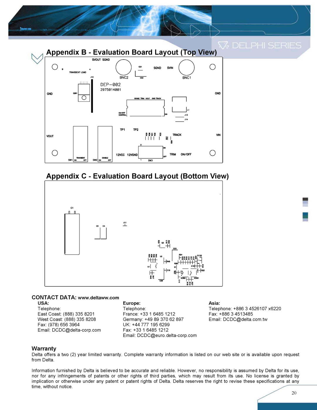 Delta Electronics DNL Series manual Warranty 