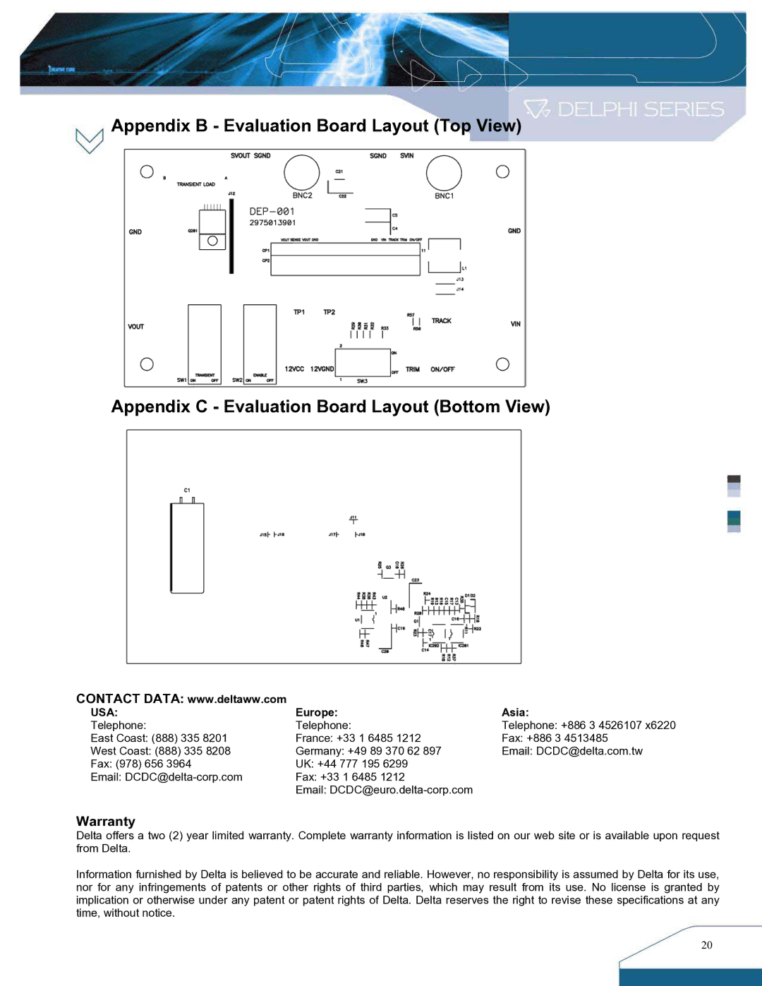 Delta Electronics DNL SIP Series, DNM manual Warranty 