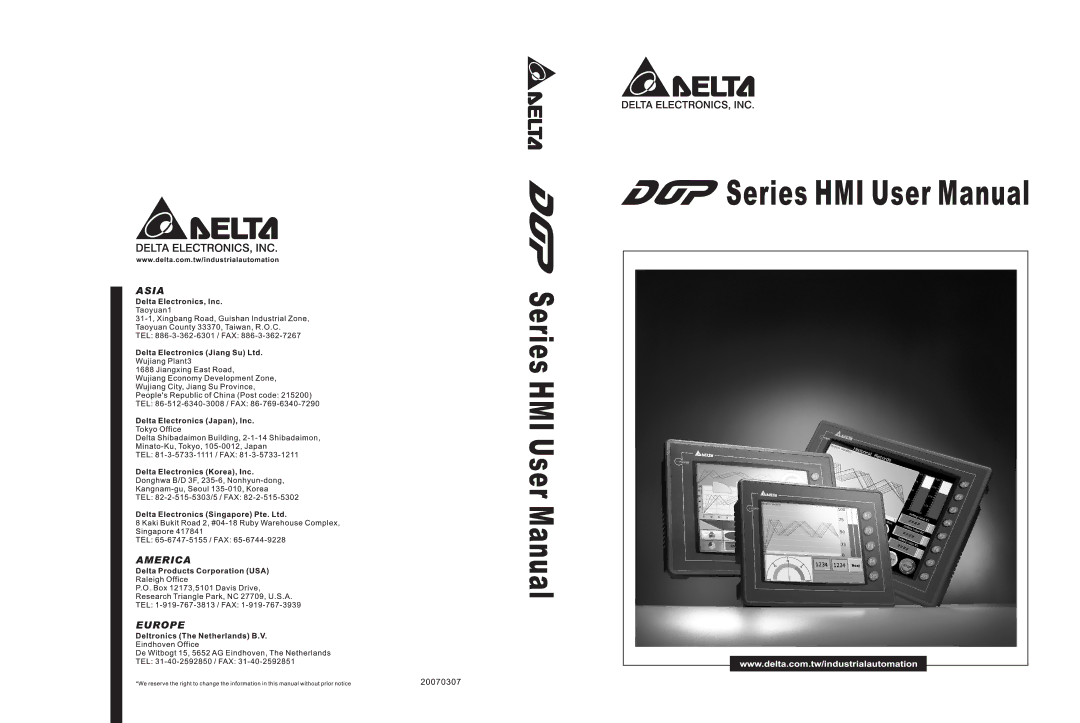 Delta Electronics DOP-AS Series, DOP-AE Series, DOP-A Series manual 