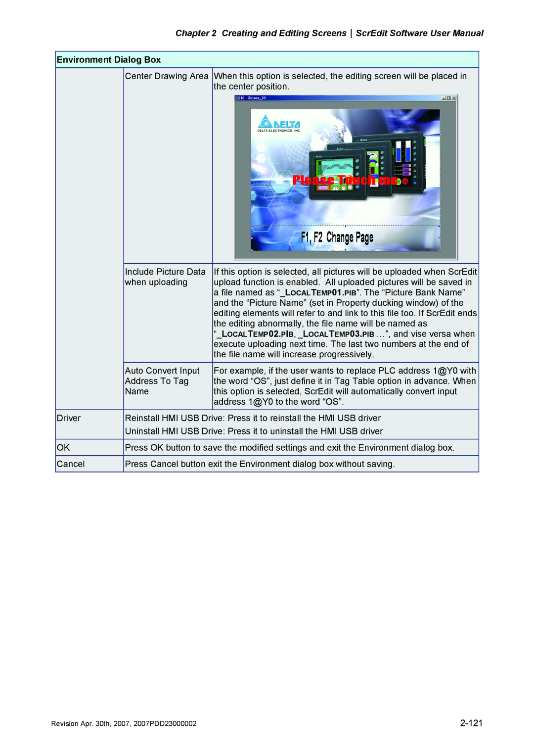 Delta Electronics DOP-AE Series, DOP-AS Series, DOP-A Series manual 121 