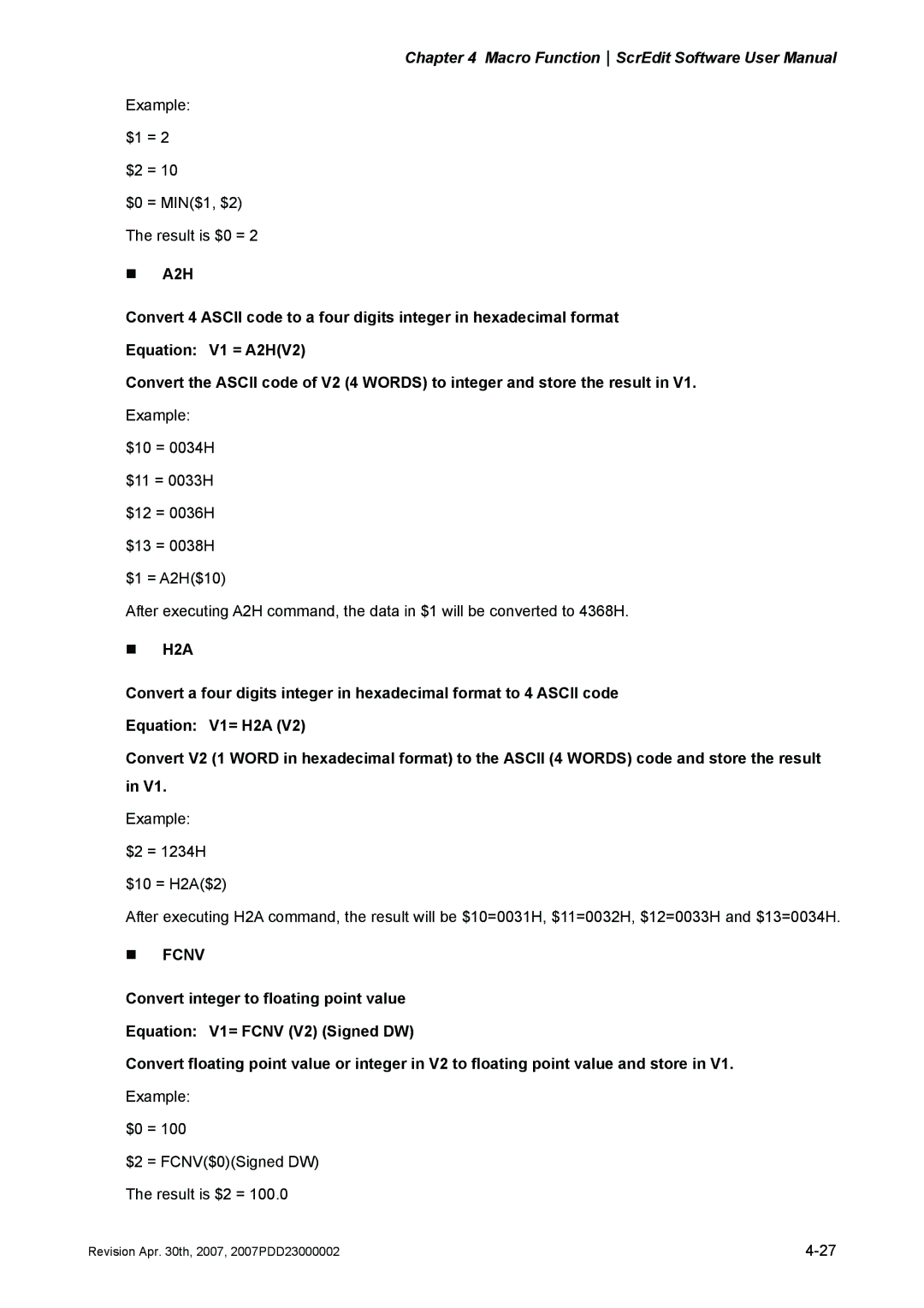 Delta Electronics DOP-A Series, DOP-AE Series, DOP-AS Series manual „ Fcnv 