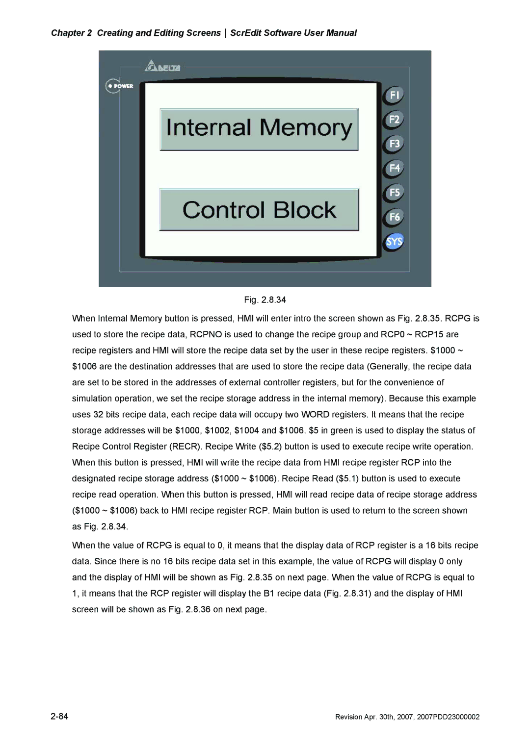 Delta Electronics DOP-A Series, DOP-AE Series, DOP-AS Series manual Revision Apr th, 2007, 2007PDD23000002 