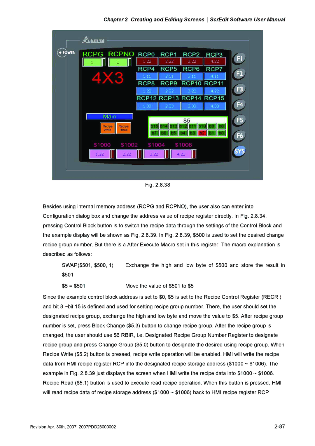 Delta Electronics DOP-A Series, DOP-AE Series, DOP-AS Series manual Revision Apr th, 2007, 2007PDD23000002 