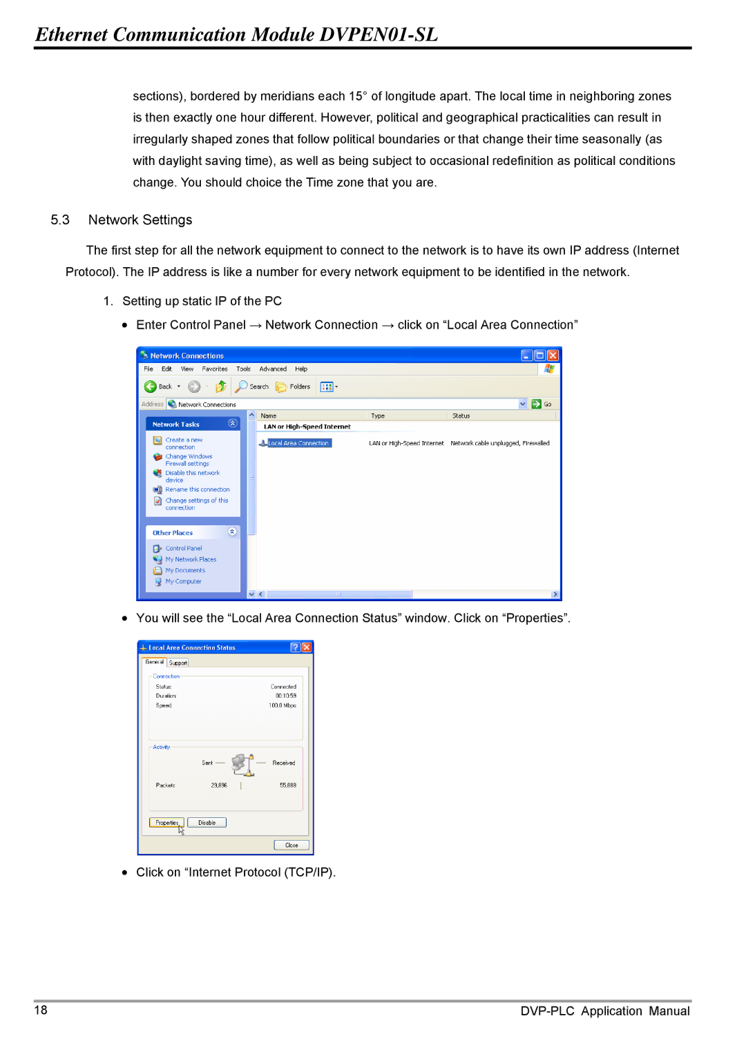 Delta Electronics DVPEN01-SL manual Network Settings 