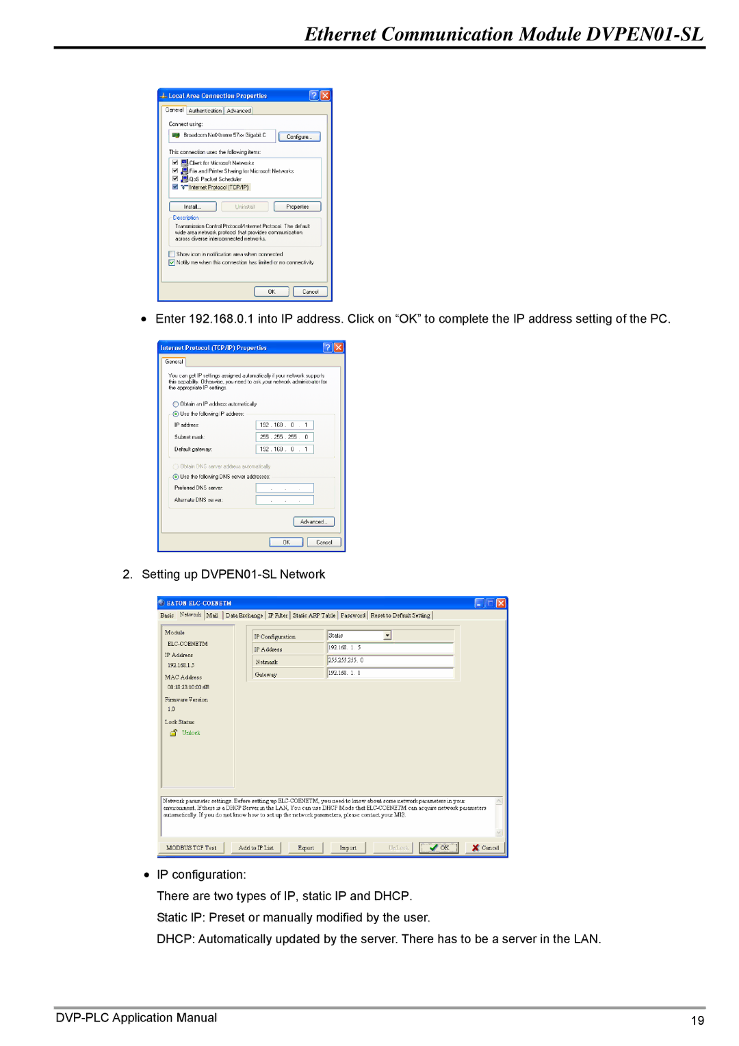 Delta Electronics manual Ethernet Communication Module DVPEN01-SL 