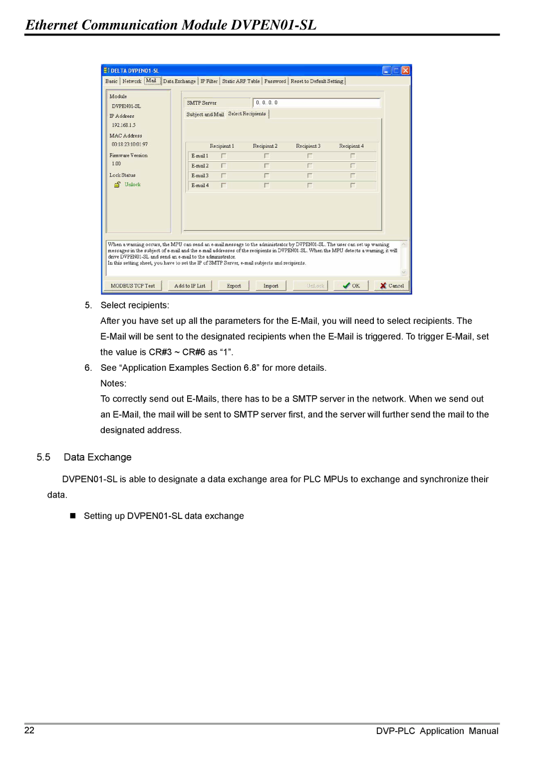 Delta Electronics DVPEN01-SL manual Data Exchange 