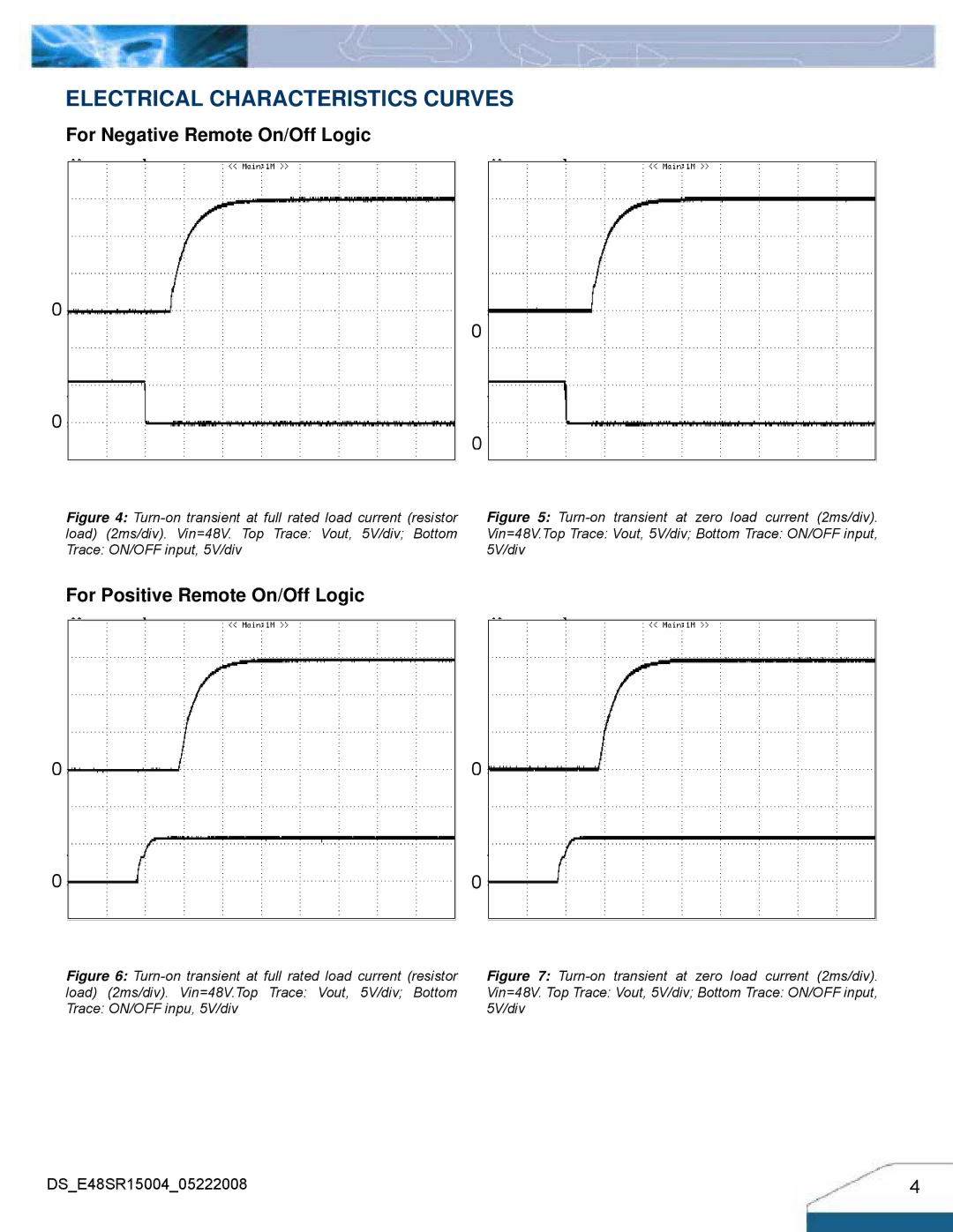 Delta Electronics E48SR manual For Negative Remote On/Off Logic, For Positive Remote On/Off Logic 