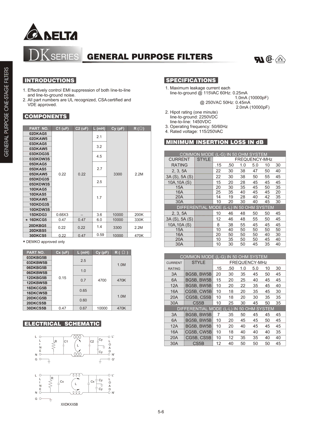 Delta Electronics KPE-LE01 specifications Introductions, Components, Electrical Schematic Specifications 