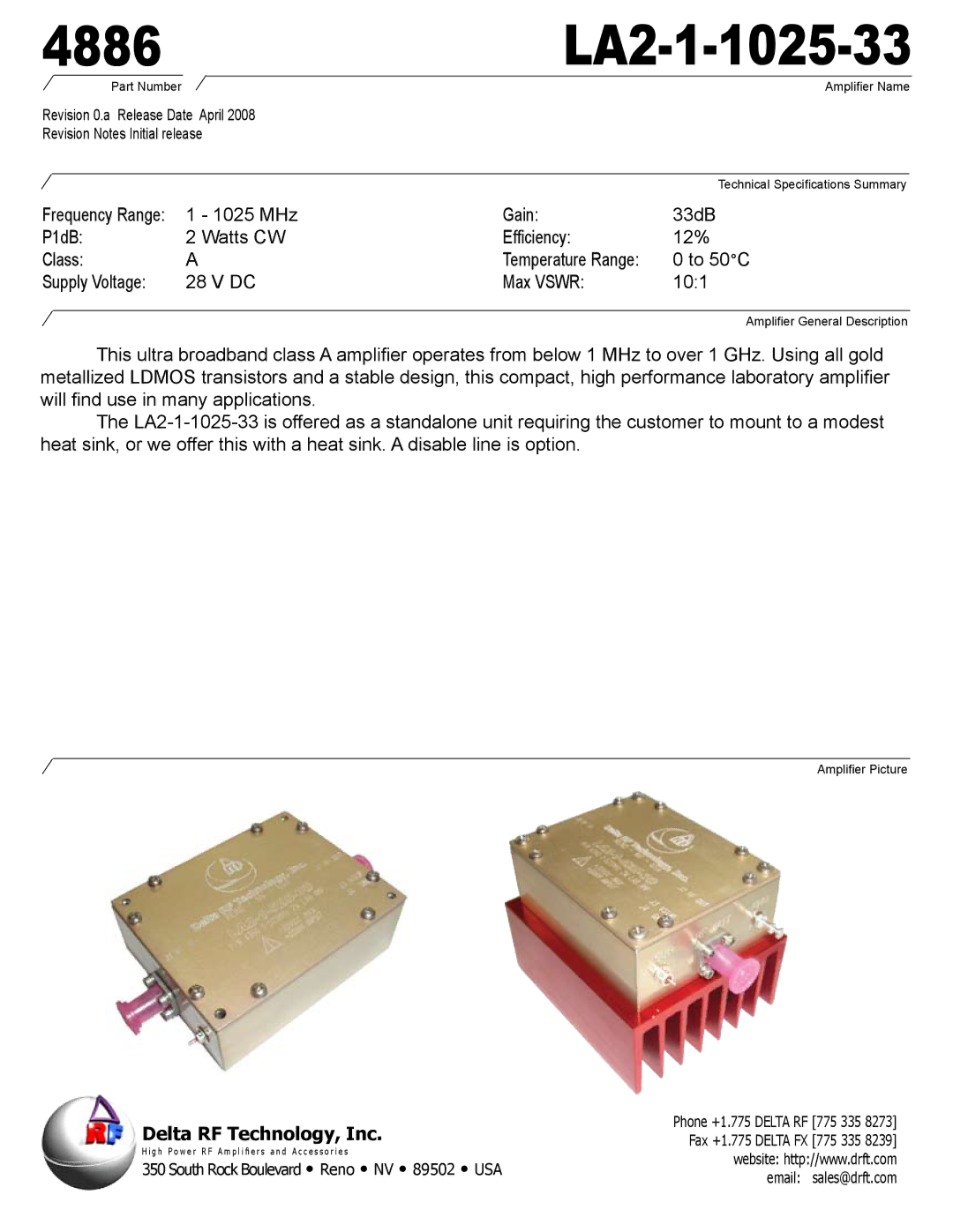 Delta Electronics manual 4886LA2-1-1025-33 