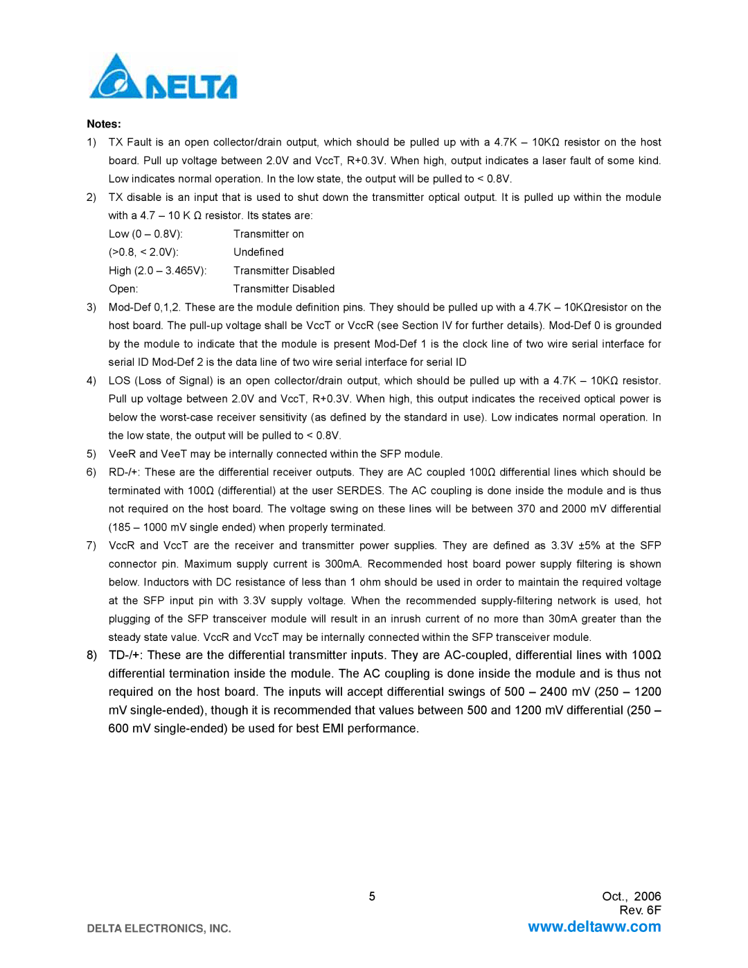 Delta Electronics LCP-1250A4FDRx specifications Open 