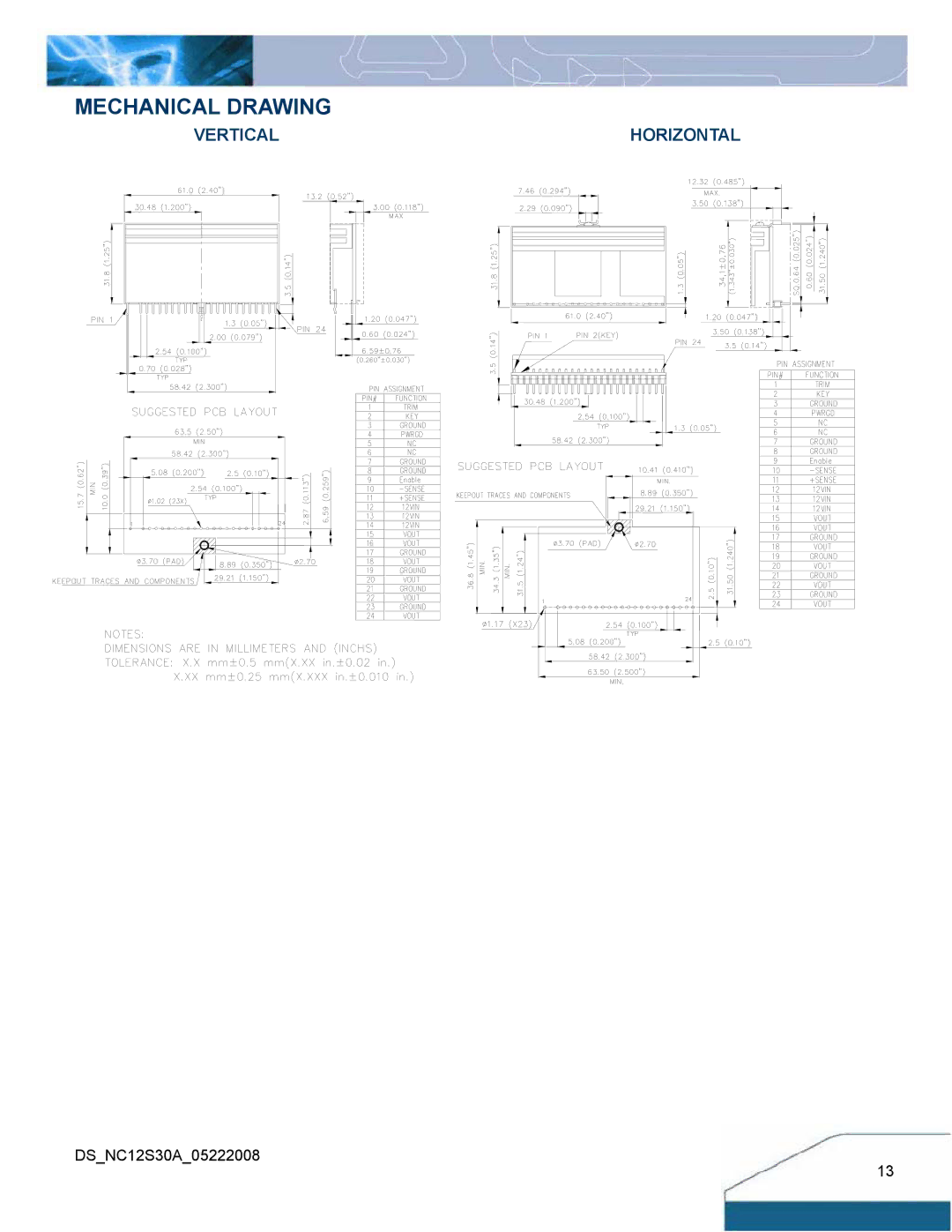 Delta Electronics NC30 manual Mechanical Drawing 