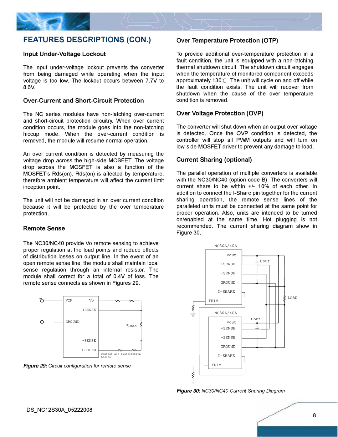 Delta Electronics NC30 manual Features Descriptions CON 