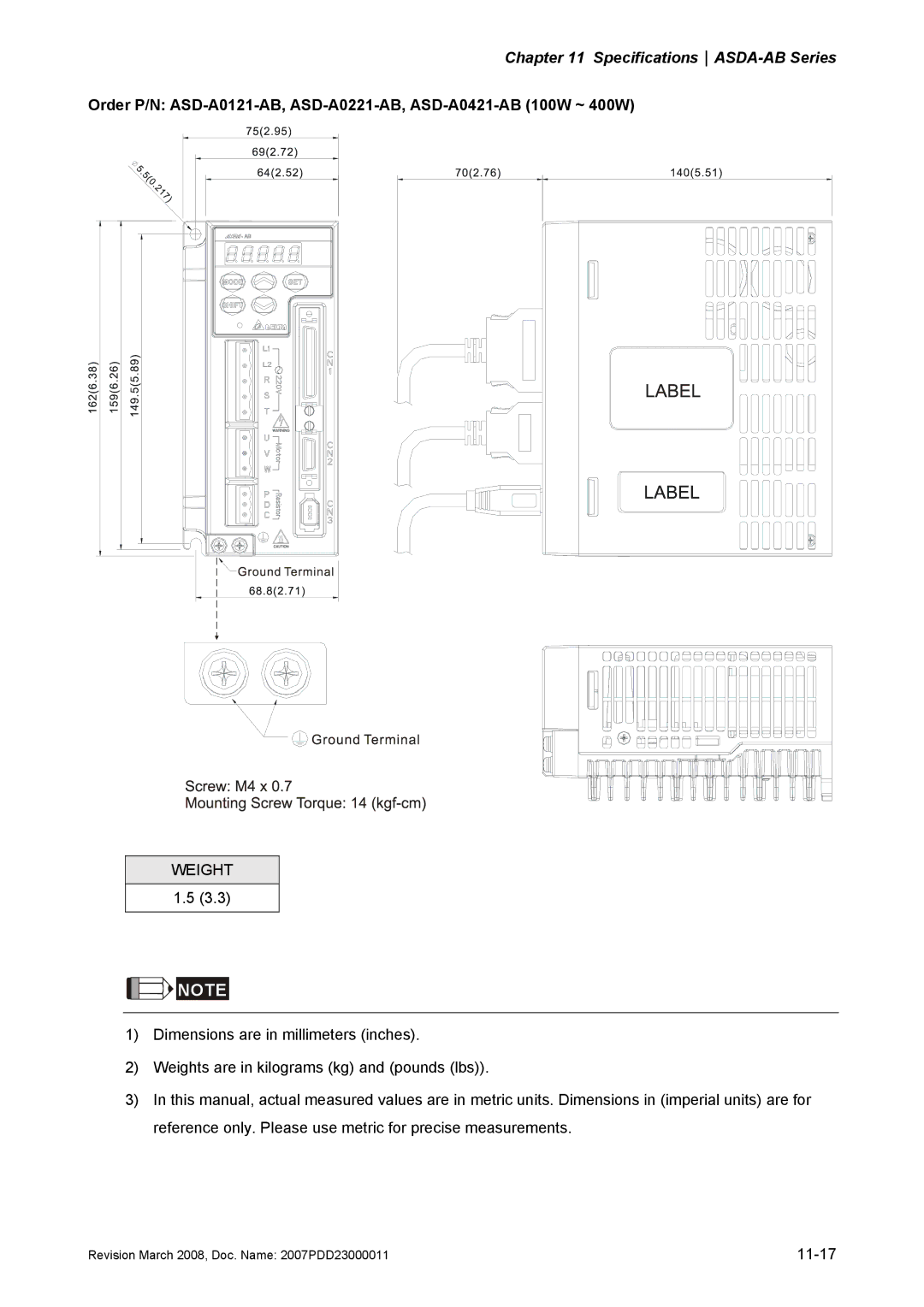 Delta Electronics none manual 11-17 