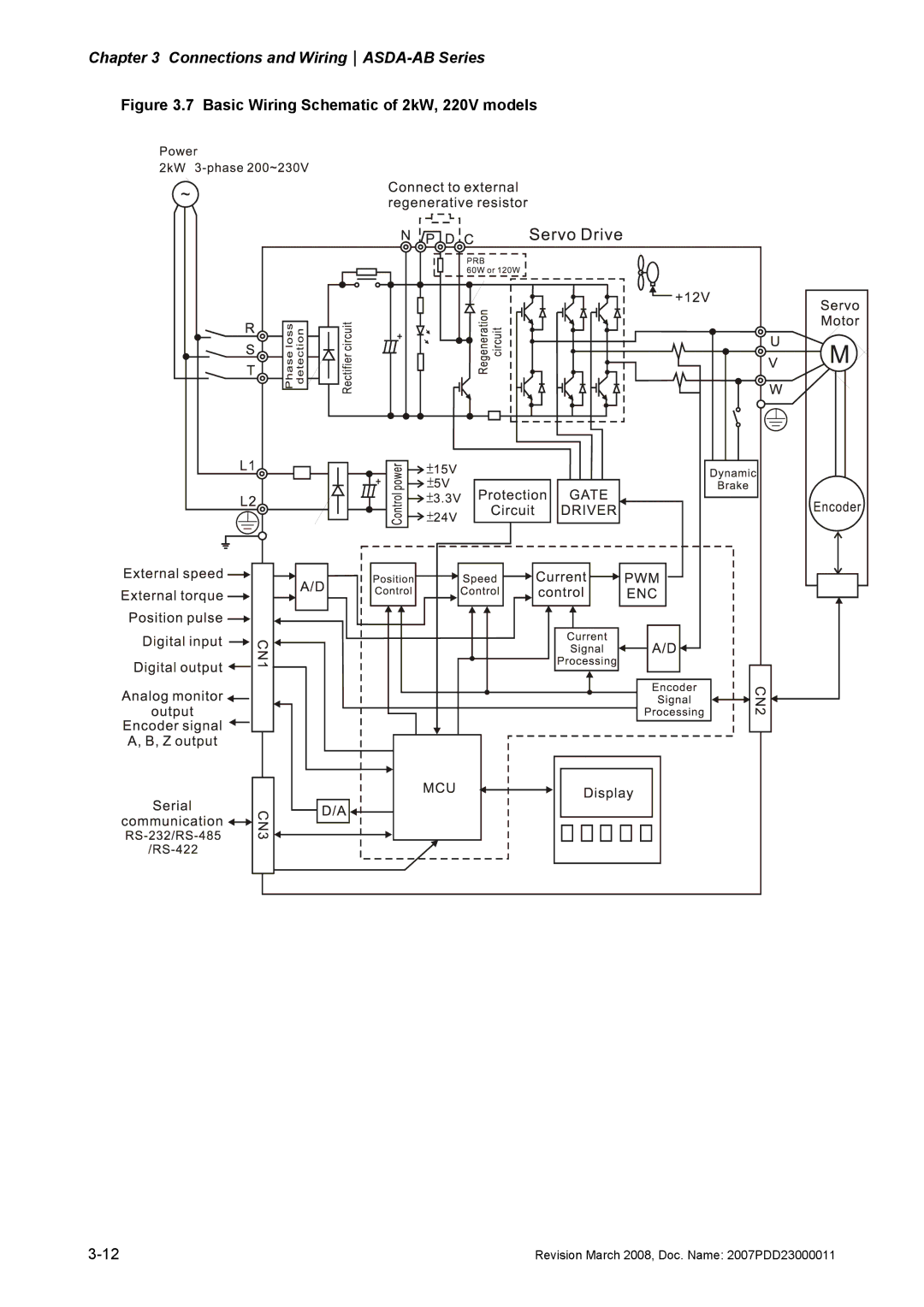 Delta Electronics none manual Basic Wiring Schematic of 2kW, 220V models 