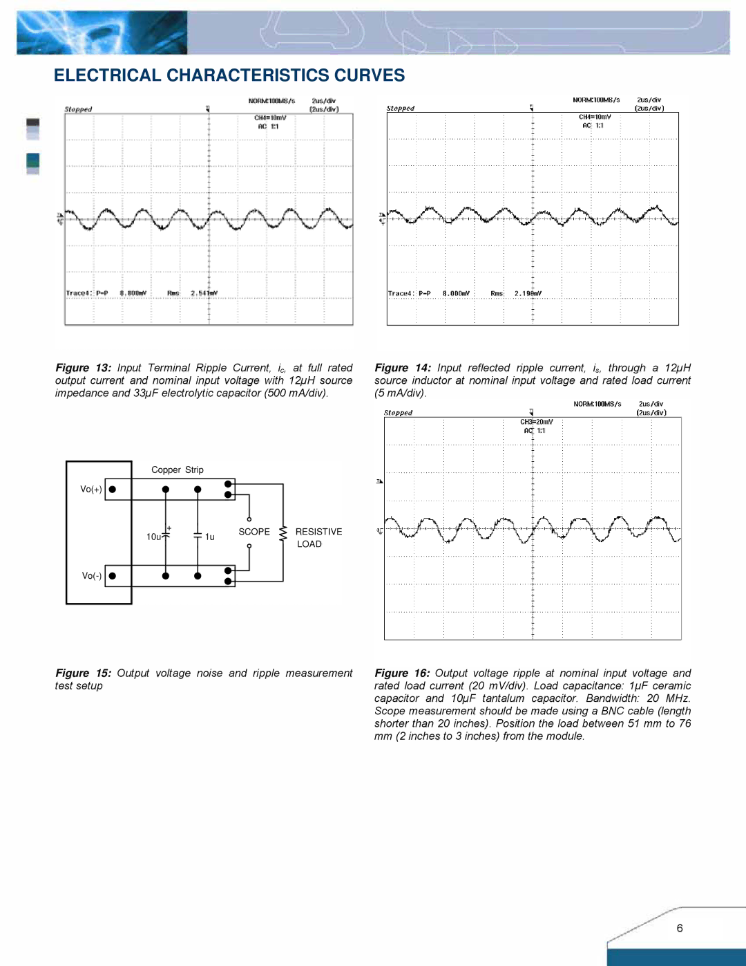 Delta Electronics Q48SR manual Output voltage noise and ripple measurement test setup 