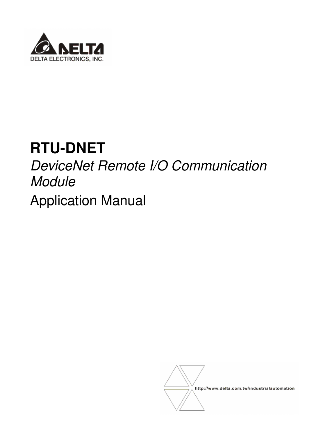 Delta Electronics RTU-DNET manual Rtu-Dnet 