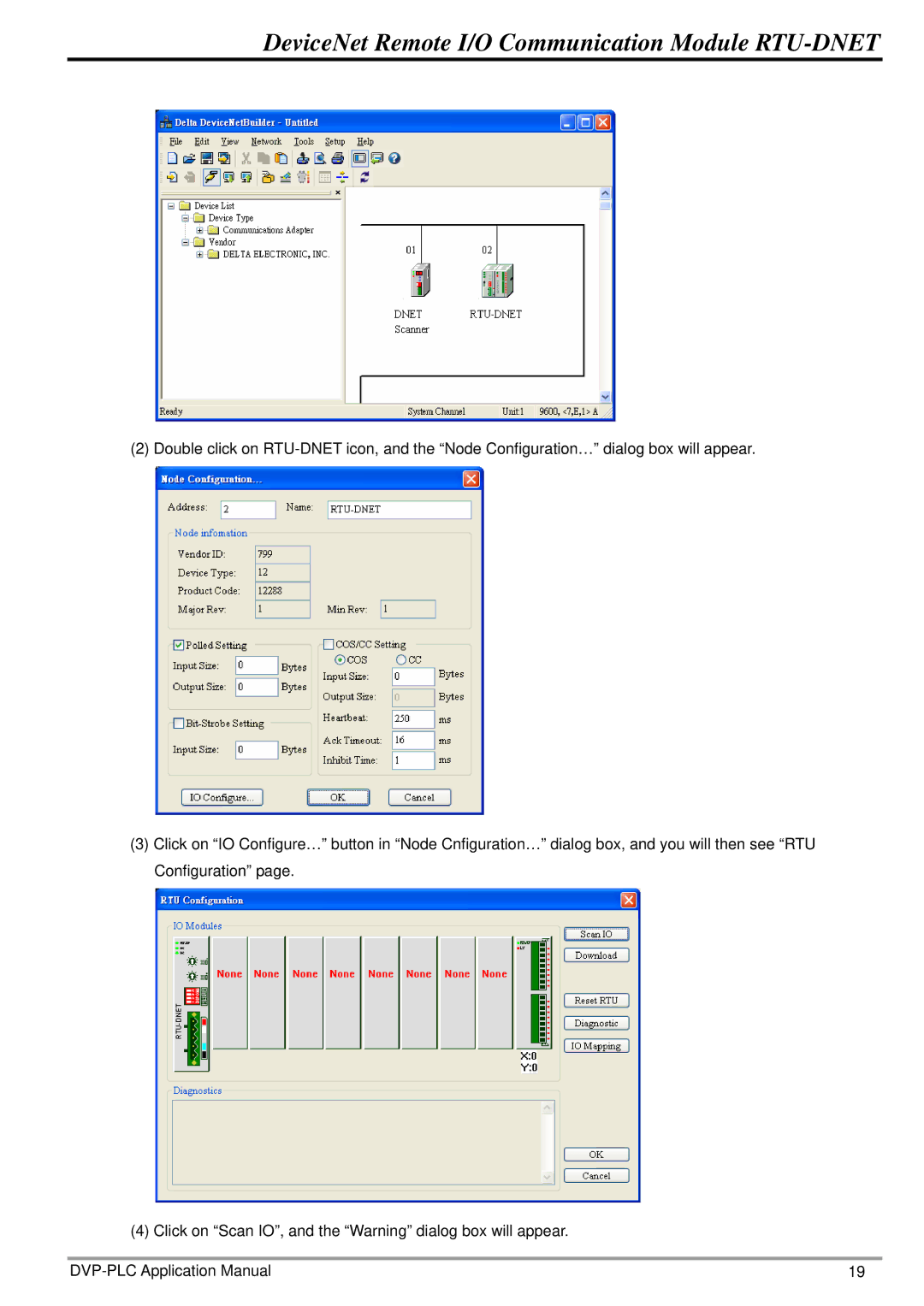 Delta Electronics manual DeviceNet Remote I/O Communication Module RTU-DNET 