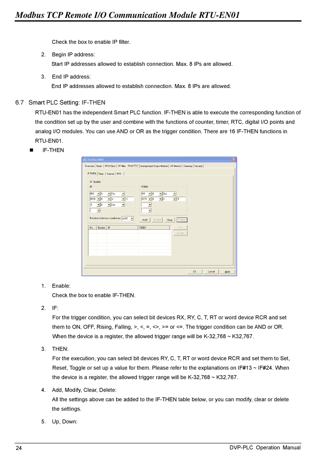 Delta Electronics RTU-EN01 operation manual „ If-Then 