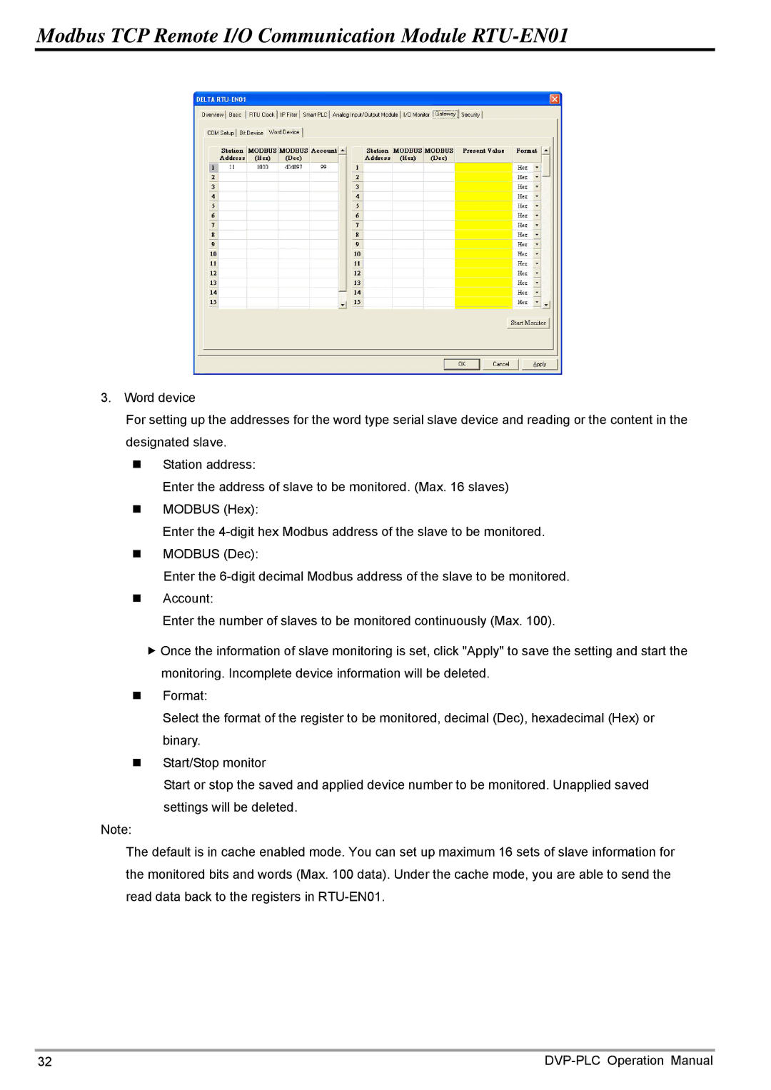 Delta Electronics operation manual Modbus TCP Remote I/O Communication Module RTU-EN01 