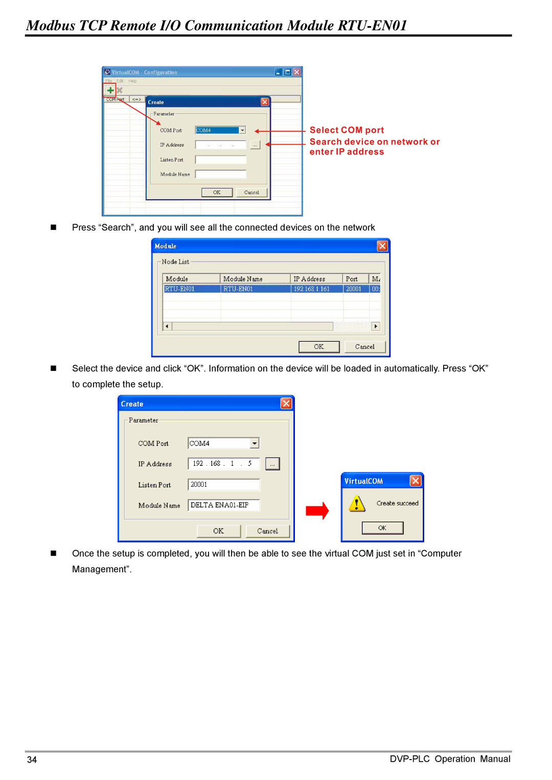 Delta Electronics operation manual Modbus TCP Remote I/O Communication Module RTU-EN01 