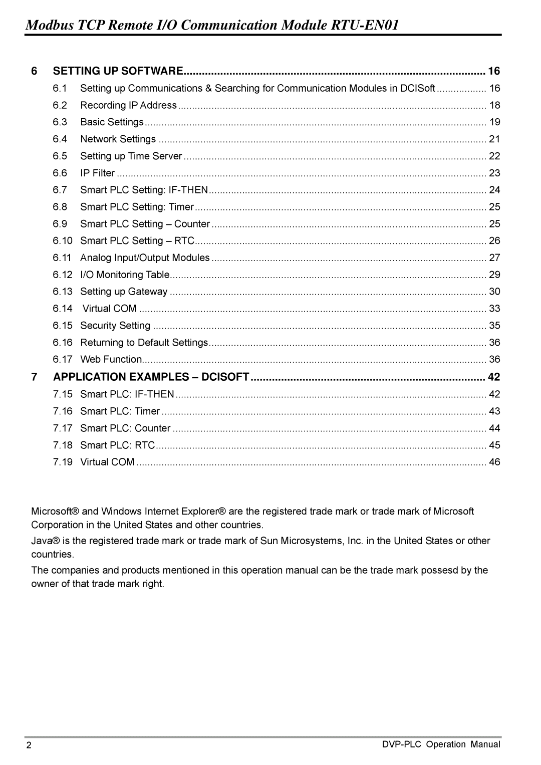 Delta Electronics RTU-EN01 operation manual Setting UP Software 