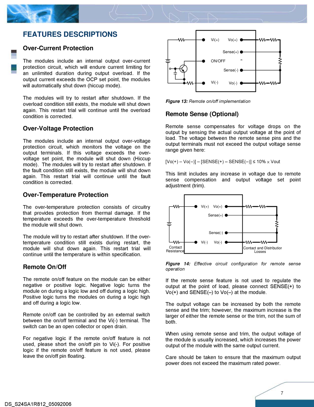 Delta Electronics S24SA manual Features Descriptions 