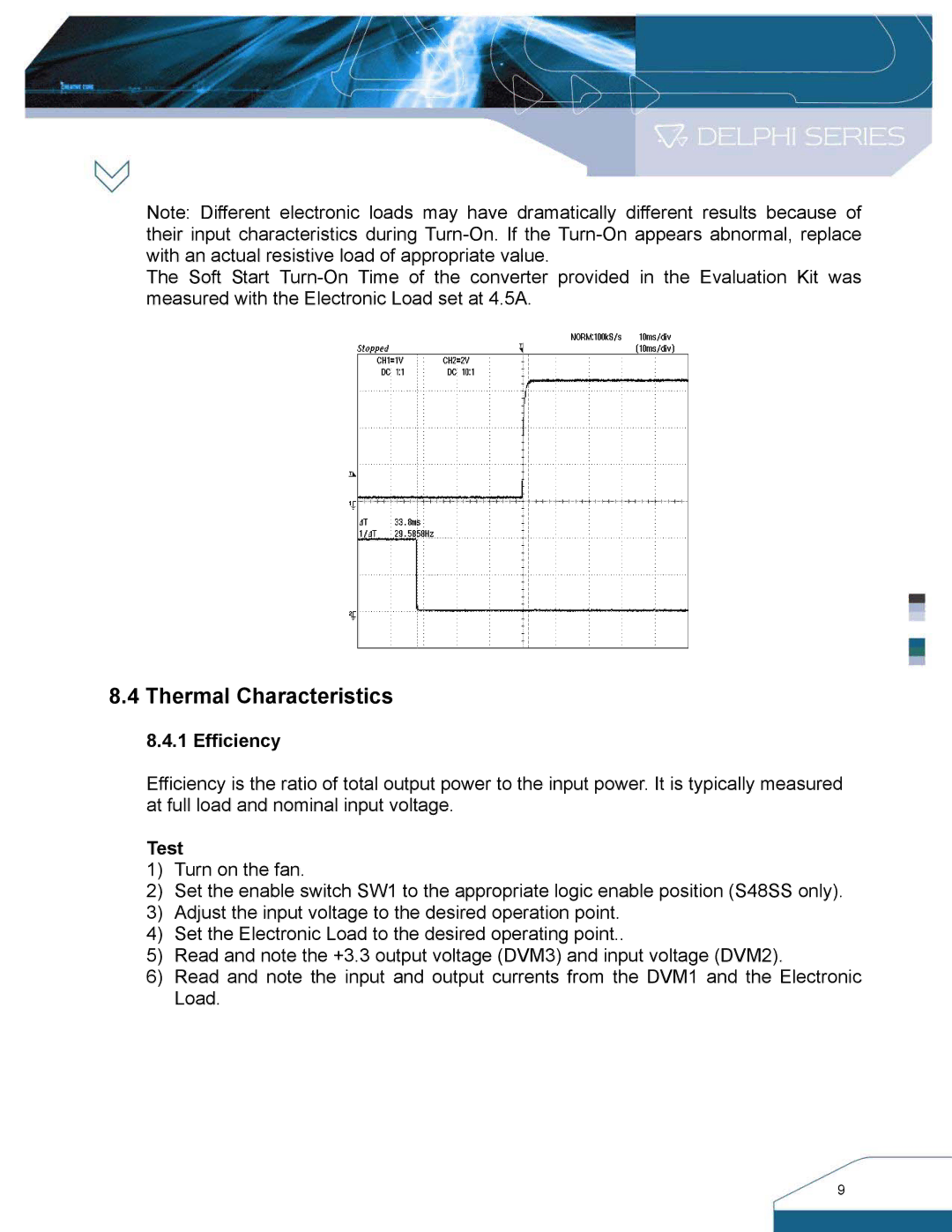 Delta Electronics S48SS manual Thermal Characteristics, Efficiency 