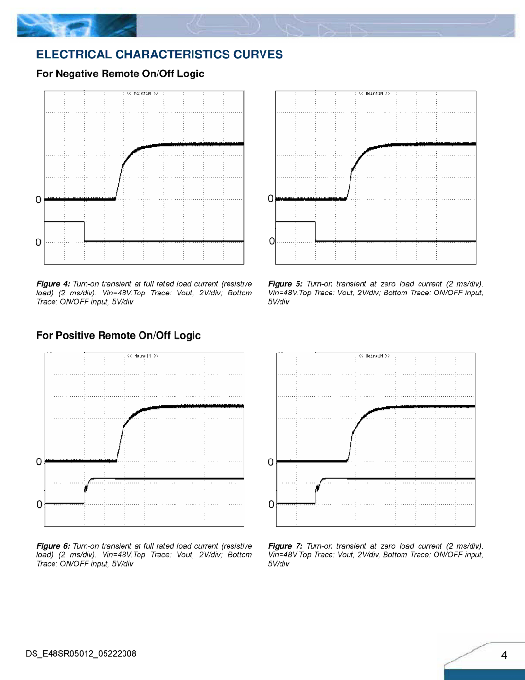 Delta Electronics Series E48SR manual For Negative Remote On/Off Logic, For Positive Remote On/Off Logic 