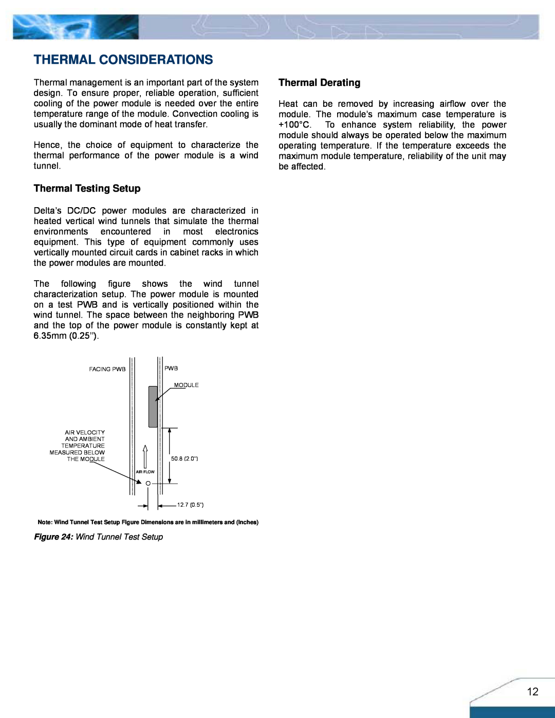 Delta Electronics Series H48SV manual Thermal Considerations, Thermal Derating, Thermal Testing Setup 