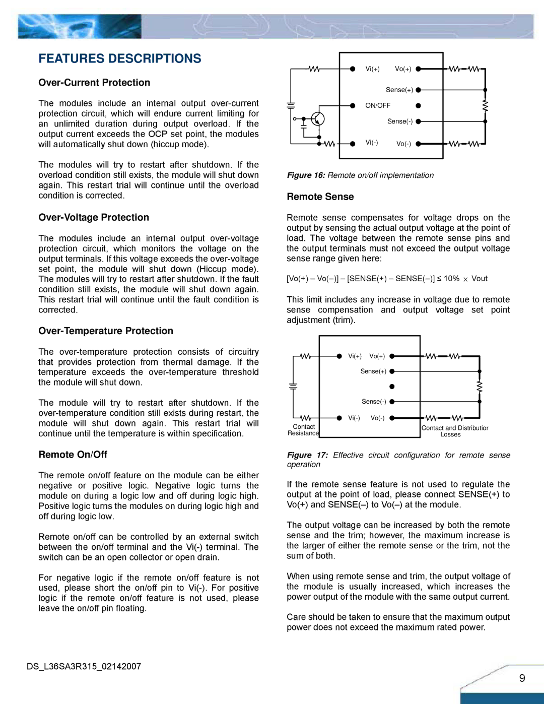 Delta Electronics Series L36SA manual Features Descriptions 