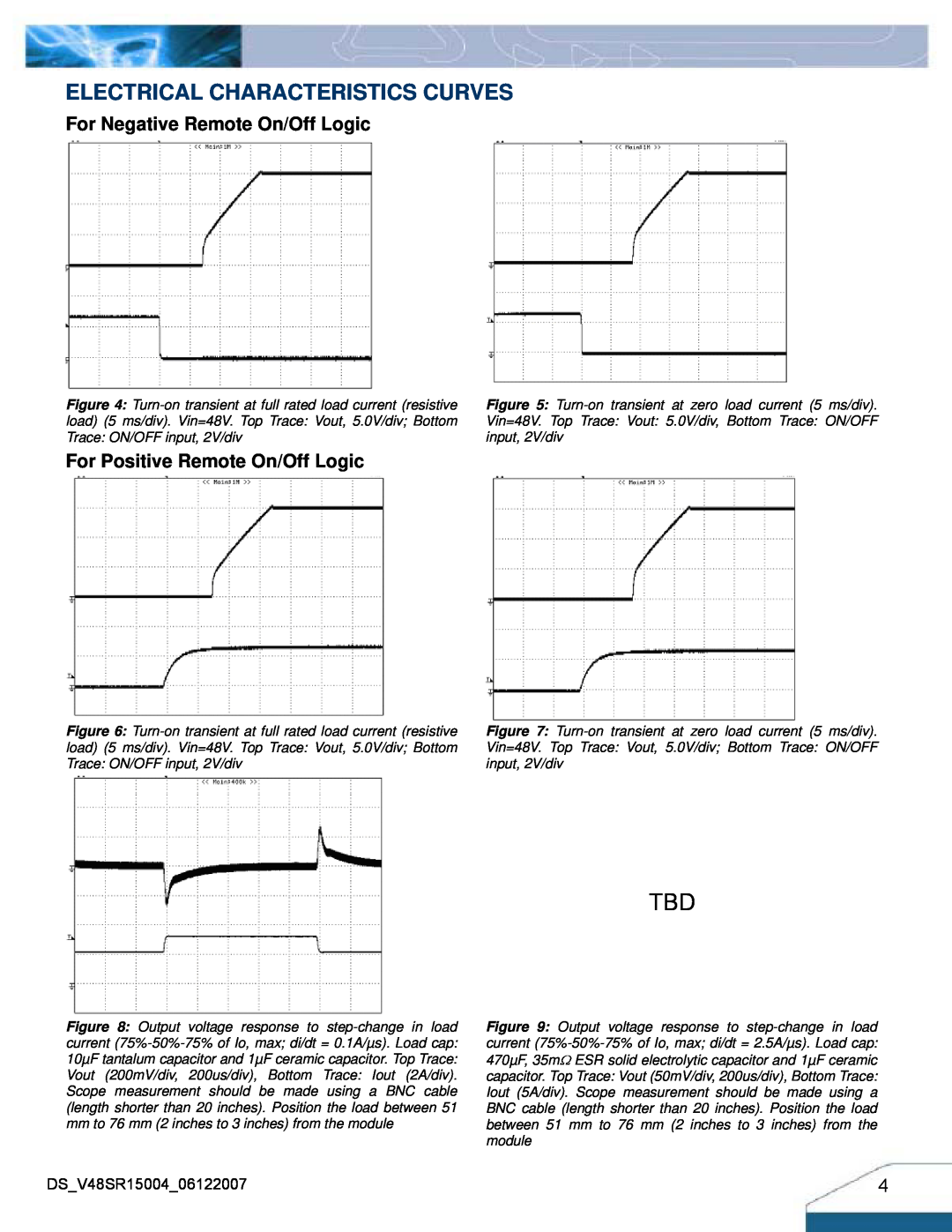 Delta Electronics Series V48SR manual For Negative Remote On/Off Logic, For Positive Remote On/Off Logic 