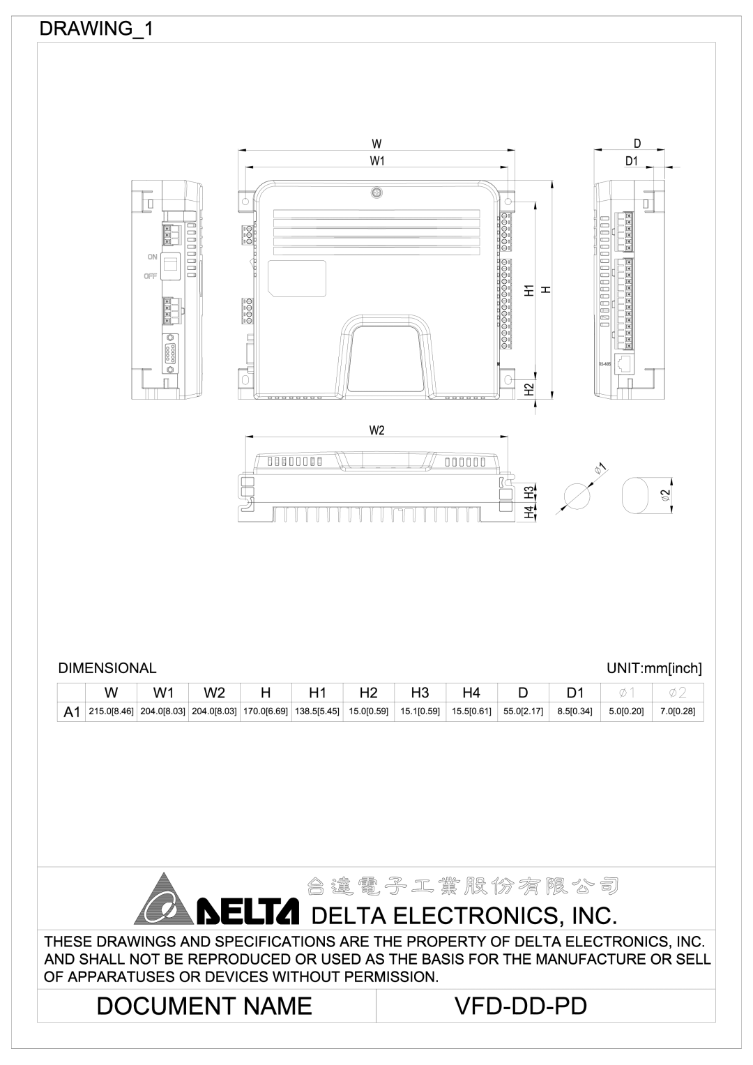 Delta Electronics VFD-DD-PD manual 