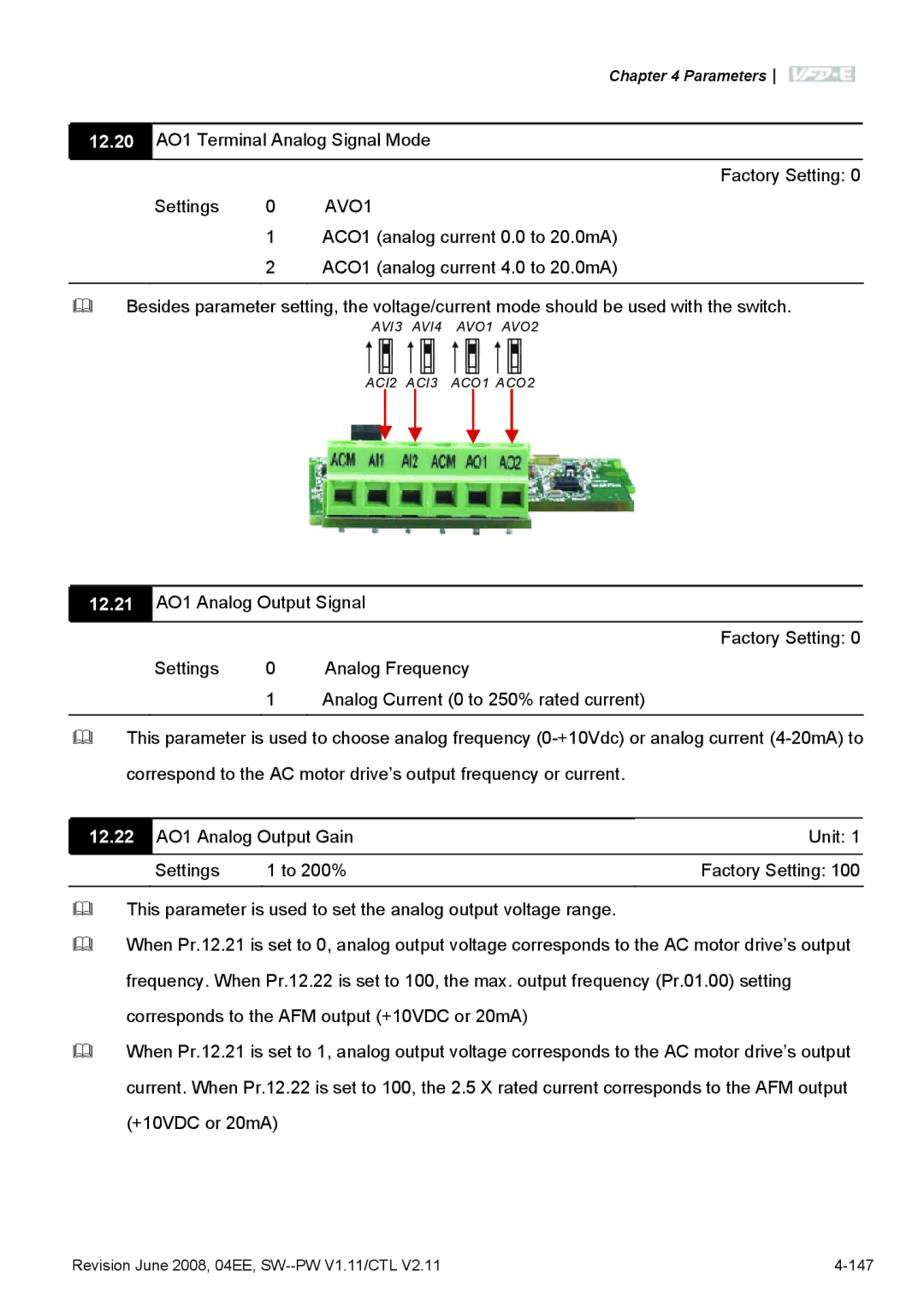 Delta Electronics VFD-E manual 12.22 