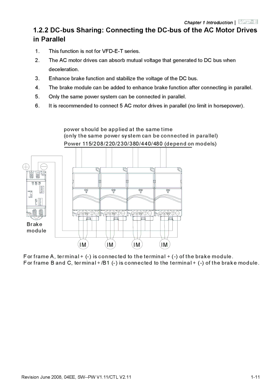 Delta Electronics VFD-E manual Introduction 