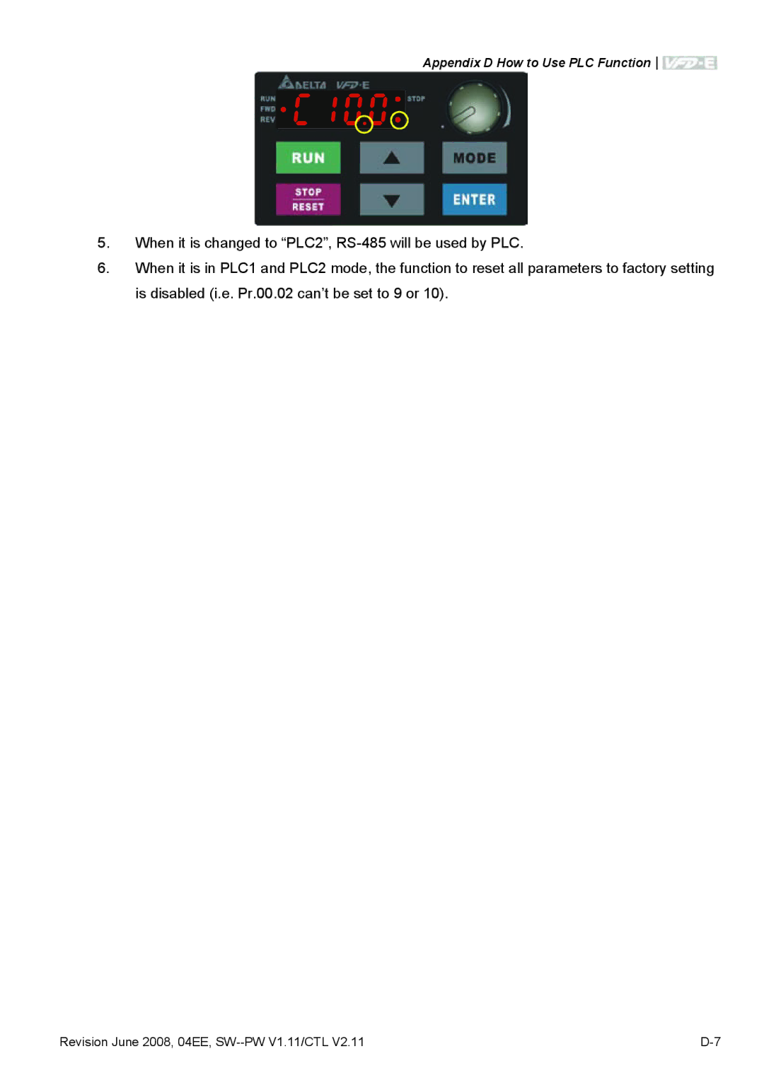 Delta Electronics VFD-E manual Appendix D How to Use PLC Function 