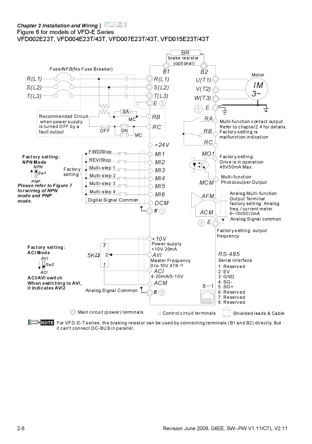 Delta Electronics VFD-E manual RL1 SL2 TL3 