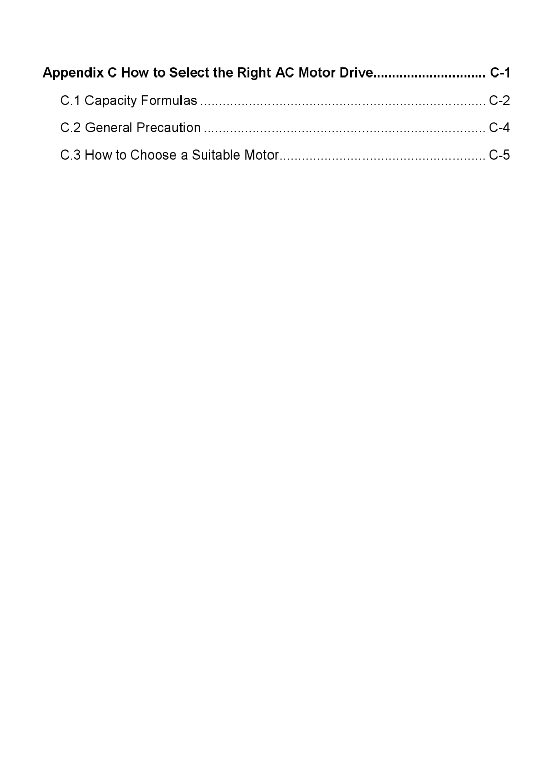 Delta Electronics VFD-EL manual Appendix C How to Select the Right AC Motor Drive 