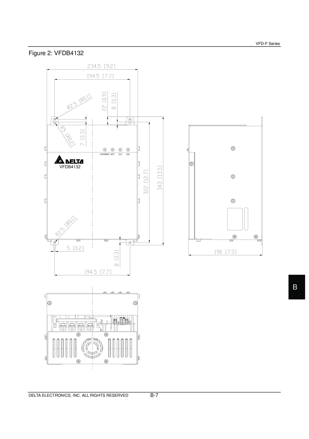 Delta Electronics VFD-F Series manual VFDB4132 