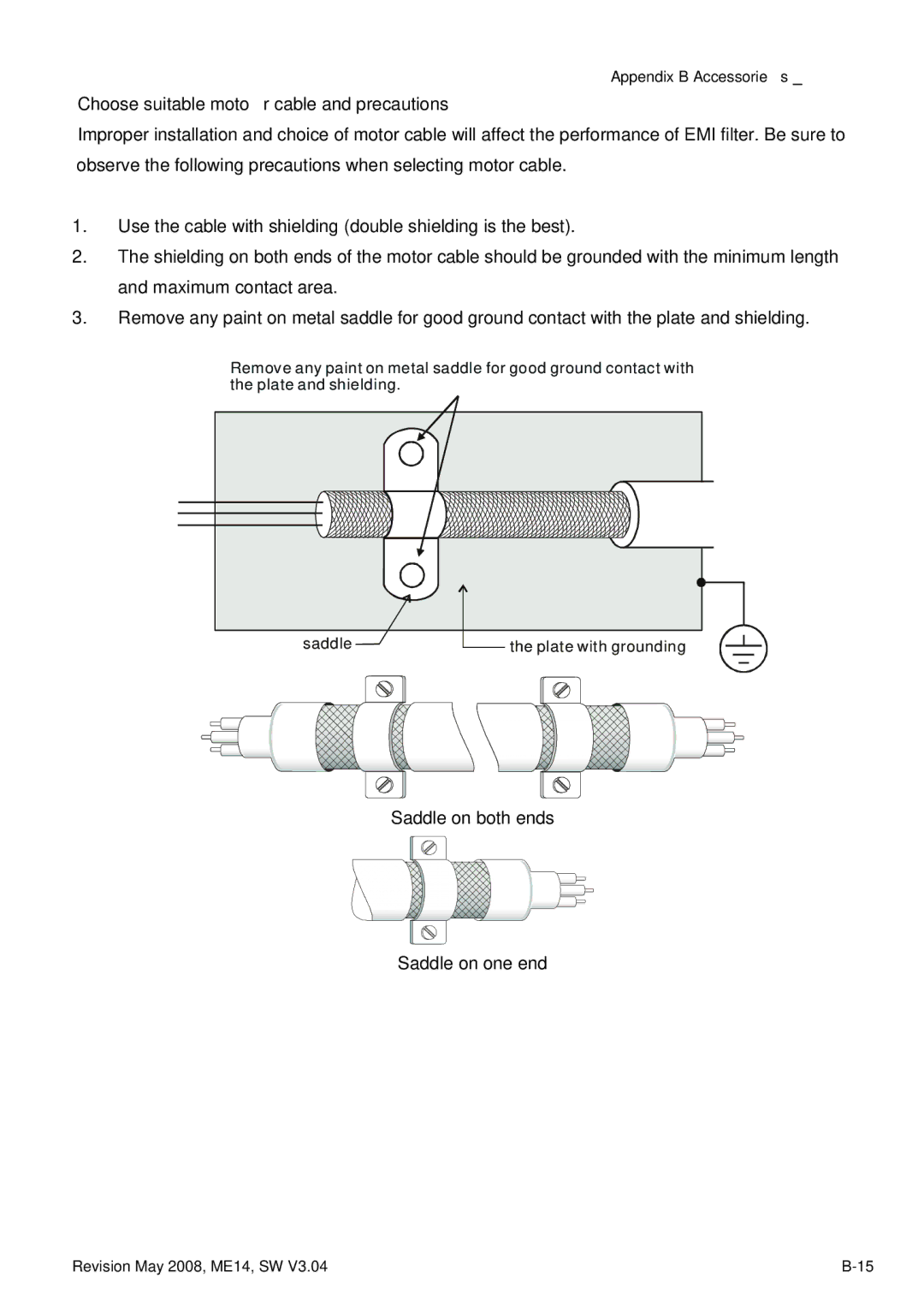 Delta Electronics VFD-M manual Choose suitable motor cable and precautions 