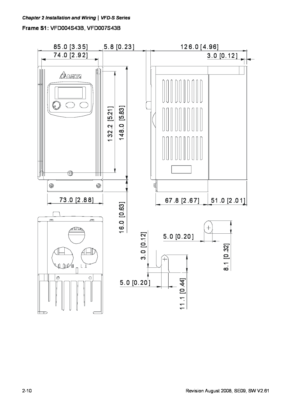 Delta Electronics VFD-S 3 .3, 5. 8 0, 12 6. 0 4, 2 .9, 3. 0 0, 73 .0 2 .8, 5. 0 0, 67 .8 2 .6, 51 .0 2 .0, 5.21, 5.83 