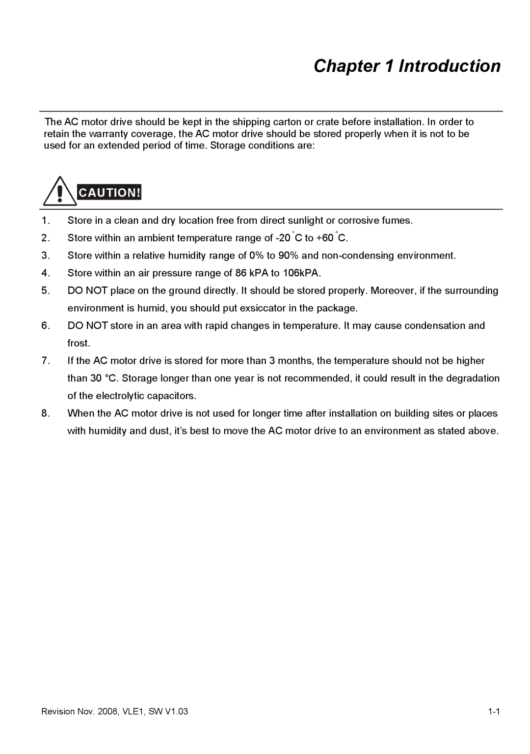 Delta Electronics VFD-VL manual Introduction 