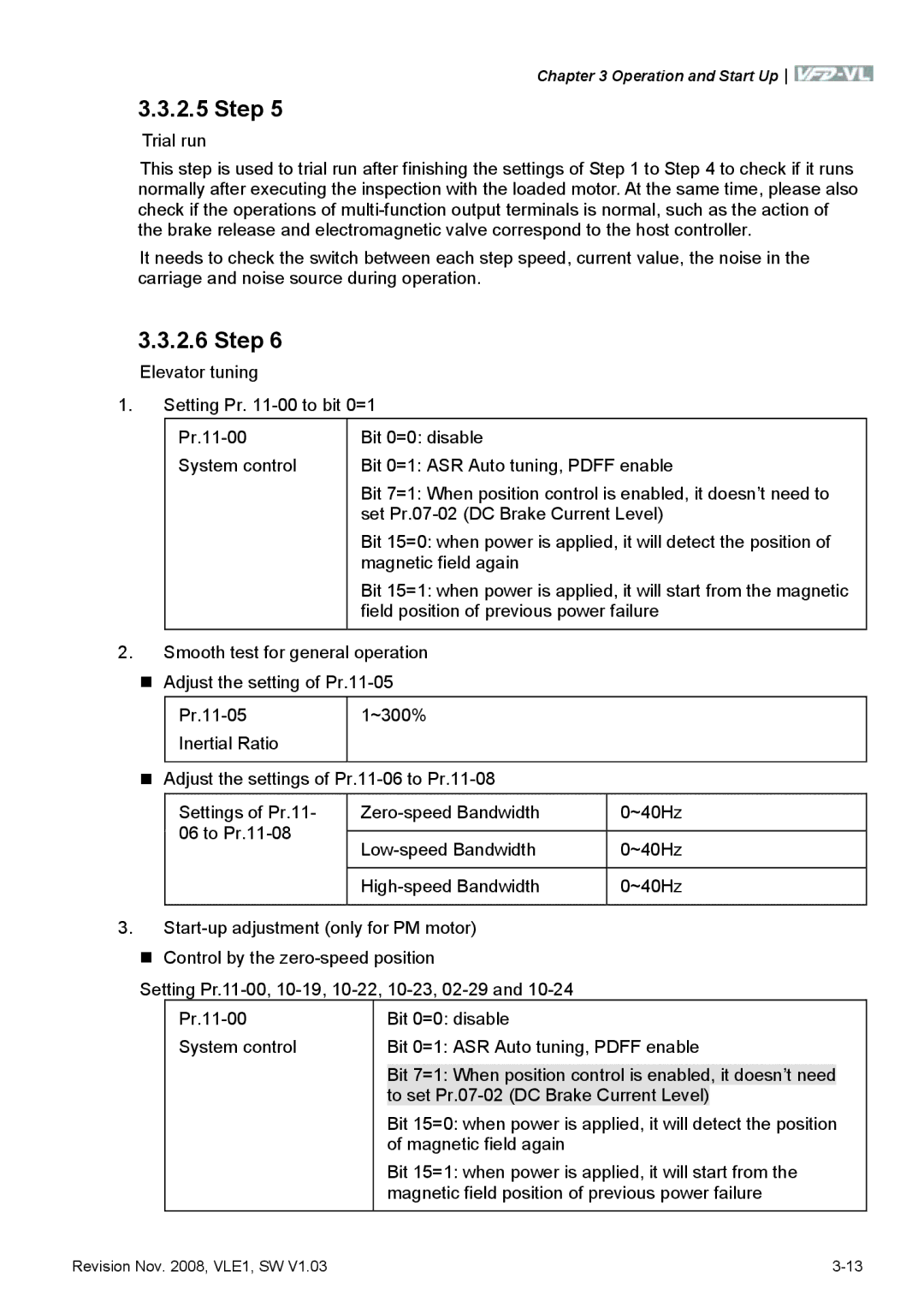 Delta Electronics VFD-VL manual Trial run 