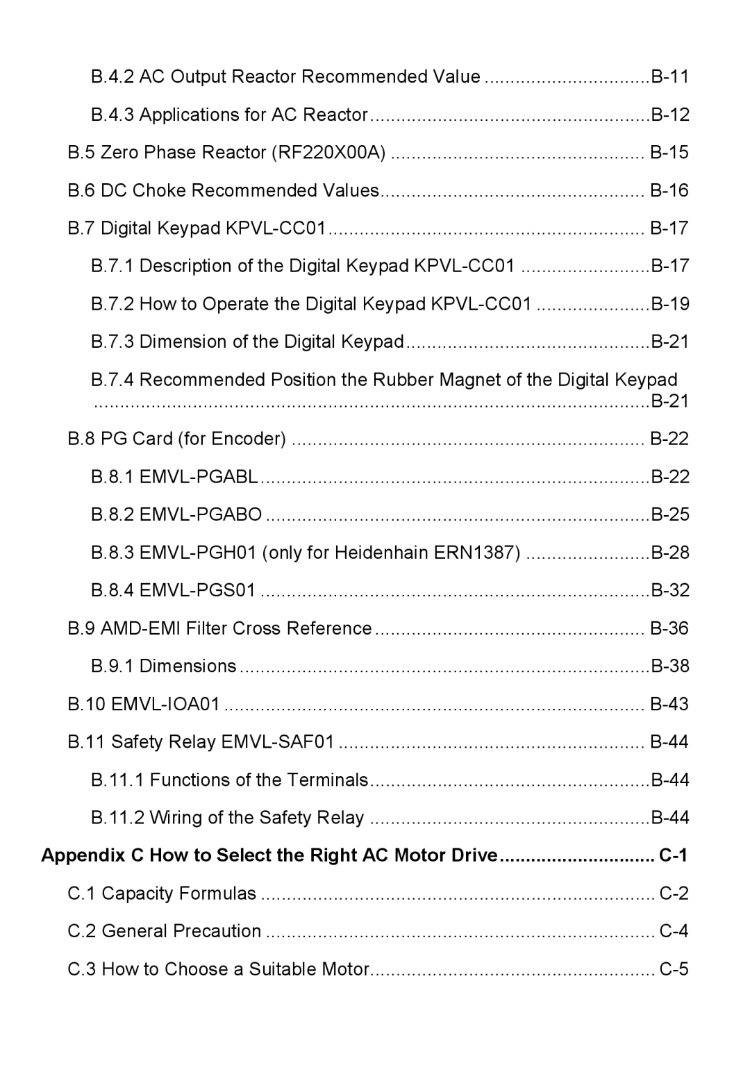 Delta Electronics VFD-VL manual Appendix C How to Select the Right AC Motor Drive 