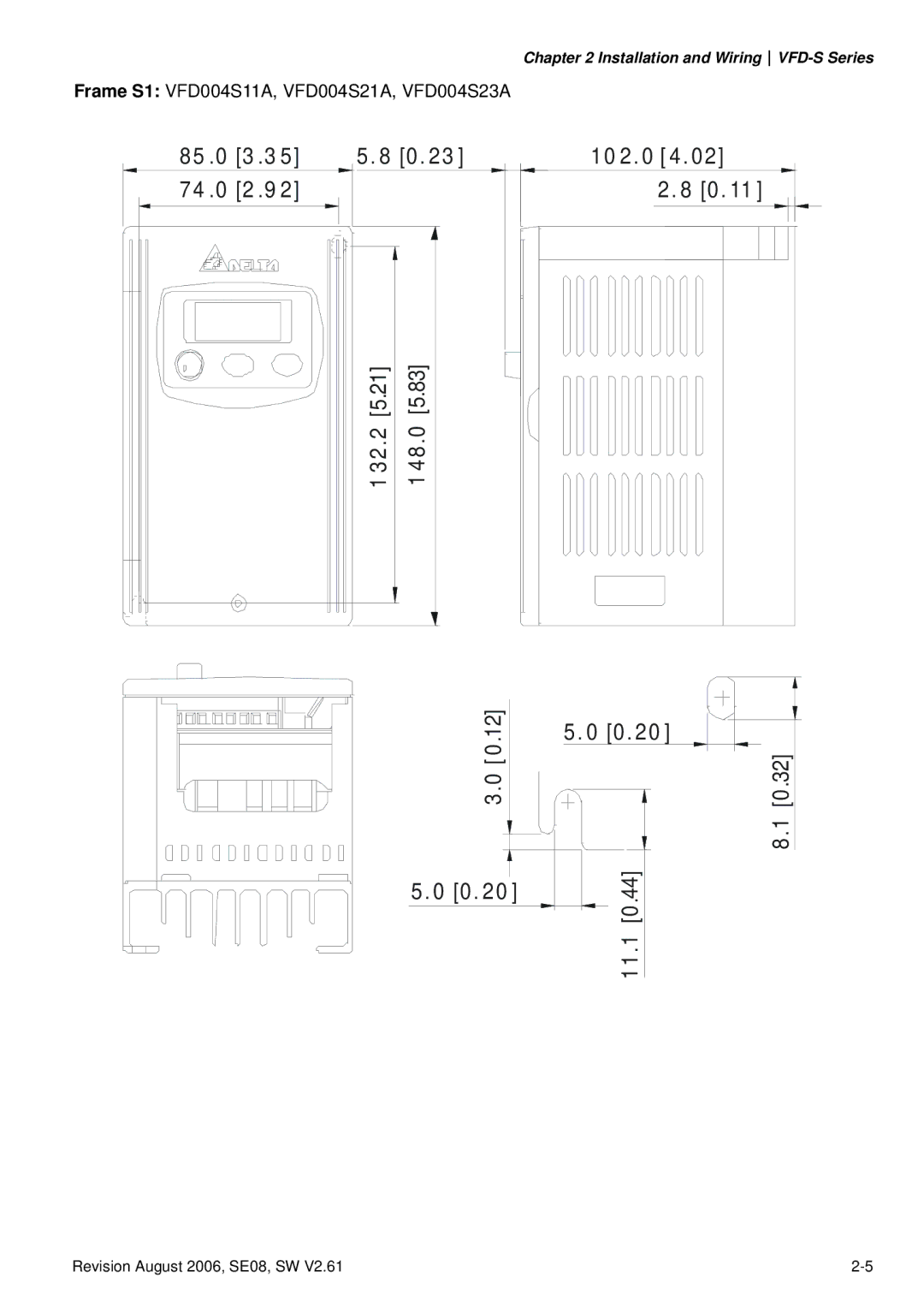 Delta Electronics VFD007S23A manual 10 2 4 