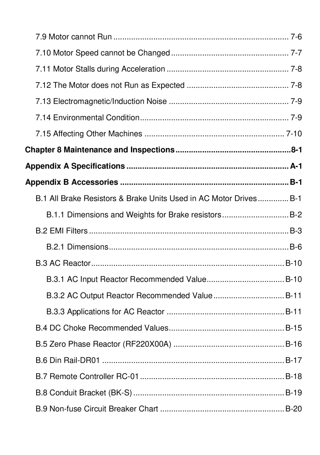 Delta Electronics VFD007S23A manual All Brake Resistors & Brake Units Used in AC Motor Drives 