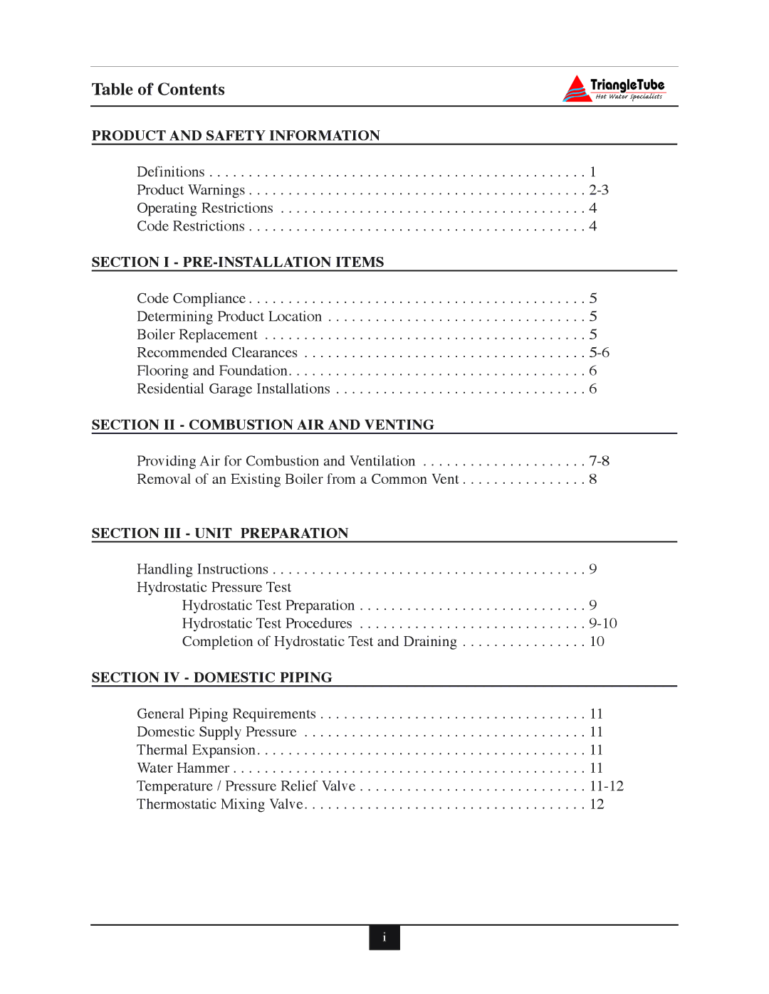 Delta 30, F-25, 35, 45, 40 warranty Table of Contents 