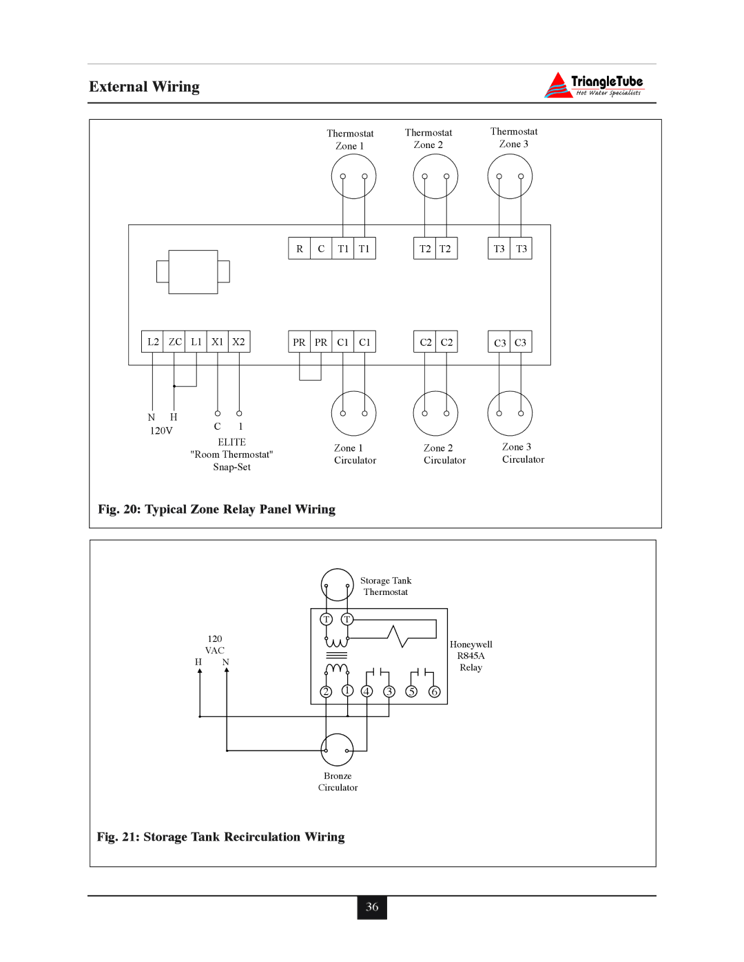 Delta 35, F-25, 30, 45, 40 warranty Typical Zone Relay Panel Wiring 